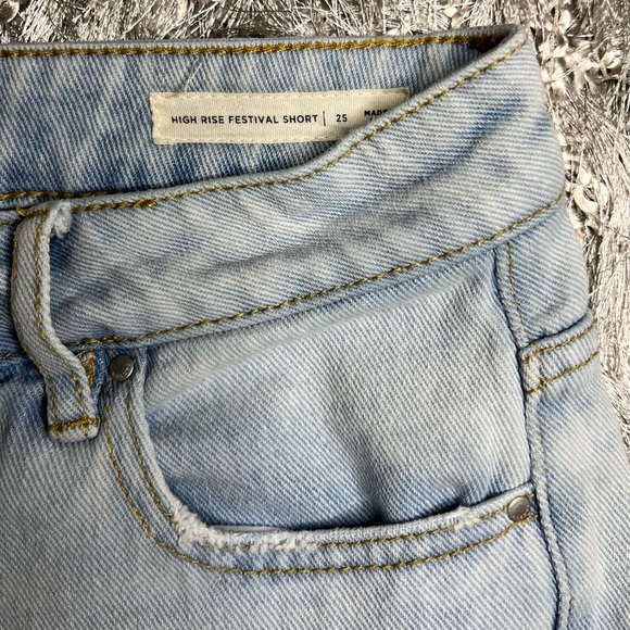 PACSUN High Rise Jean Shorts - Picture 2 of 4